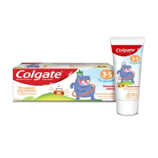 Зубна паста Colgate дитяча без фториду Ніжна м`ята 3-5 років, 60 г